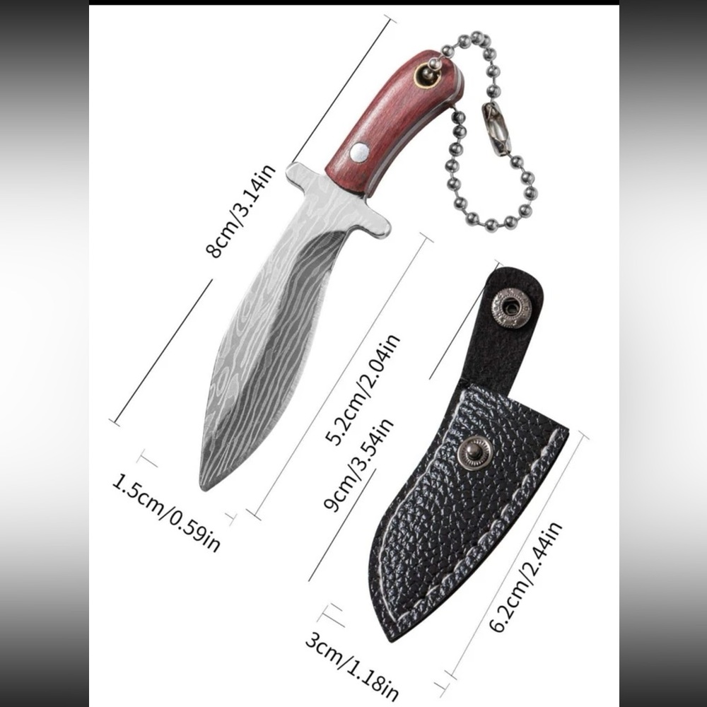 Miniature machete key chain